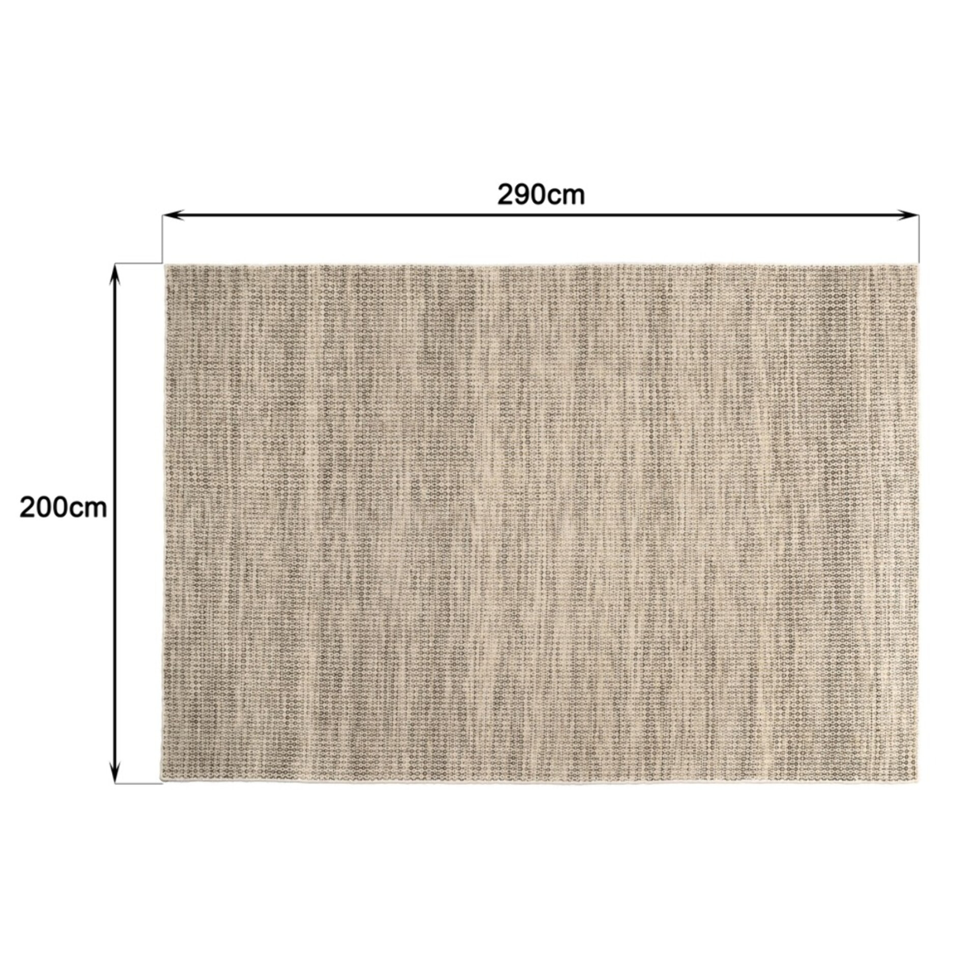 QUENTIN - Tapis rect. 200x290cm en laine tissée couleur blanc et kaki