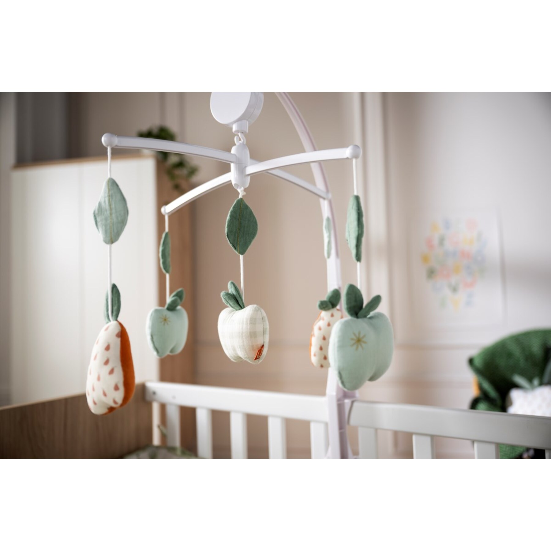 Mobile musical en coton