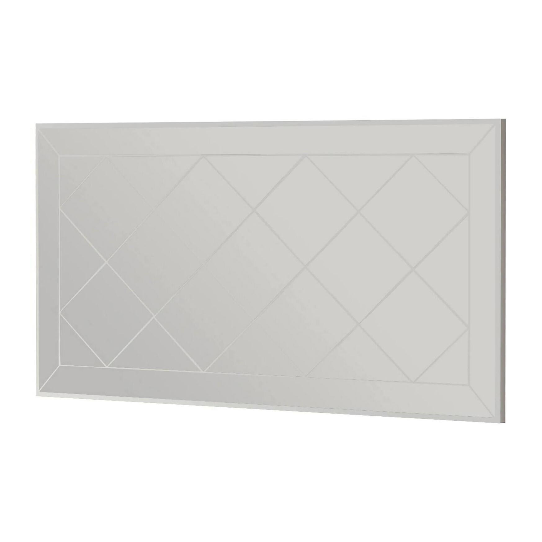 Specchio Dpessin, Specchiera, Articolo d'arredo a muro, Decorazione con specchio, 60x2h120 cm, Bianco