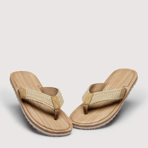Chancla Dedo Beige - Ecco