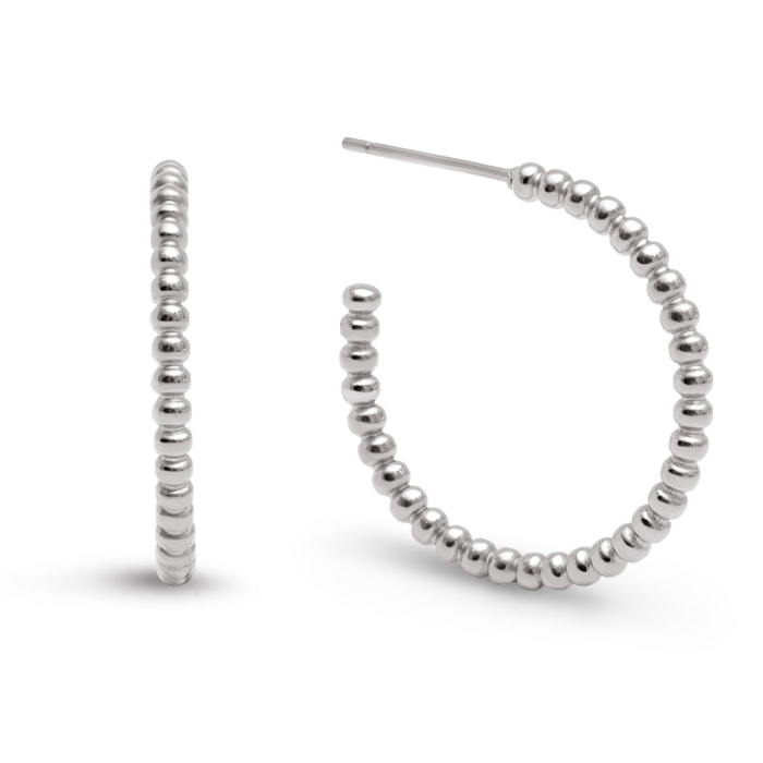 Orecchino Pebble Dots M in Acciaio