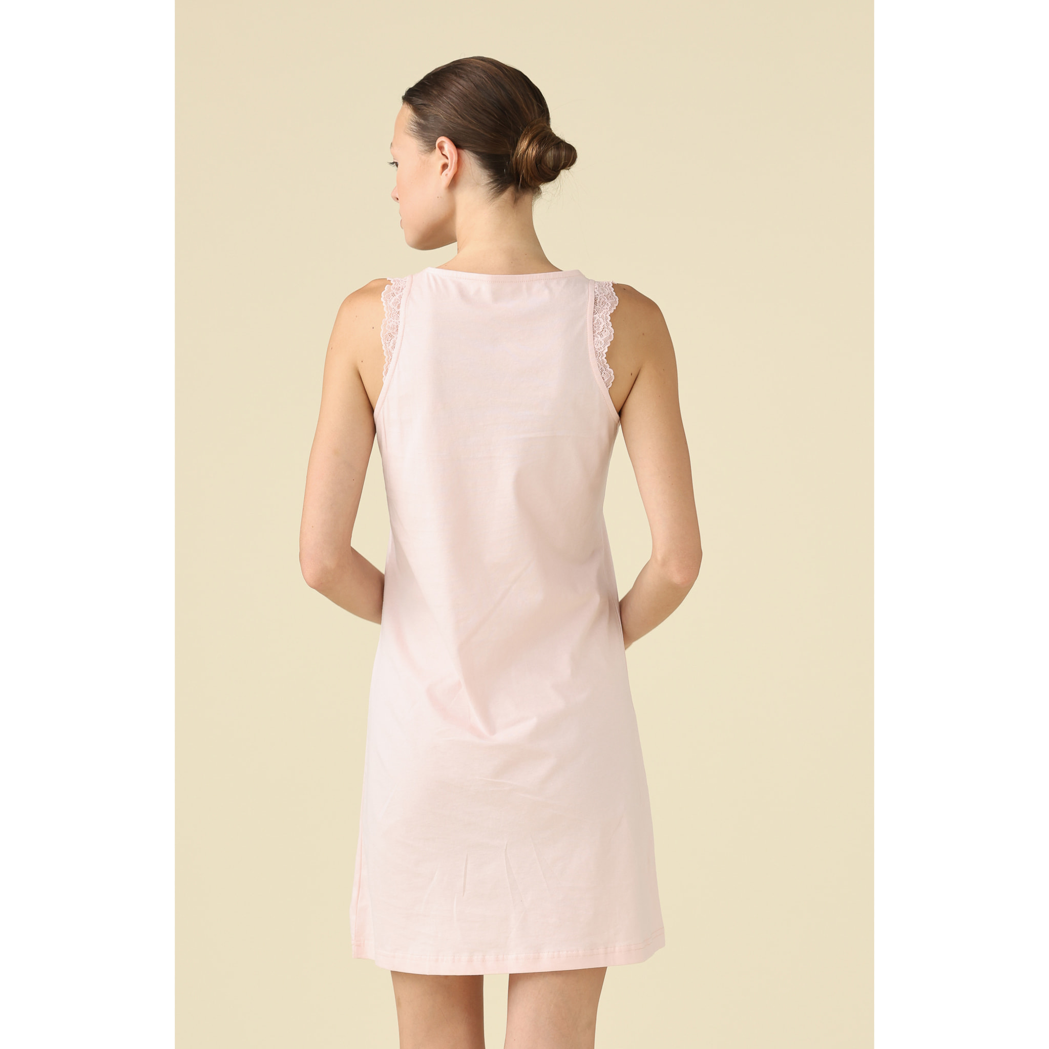 Camicia da notte donna estiva in cotone articolo essential. Noidinotte