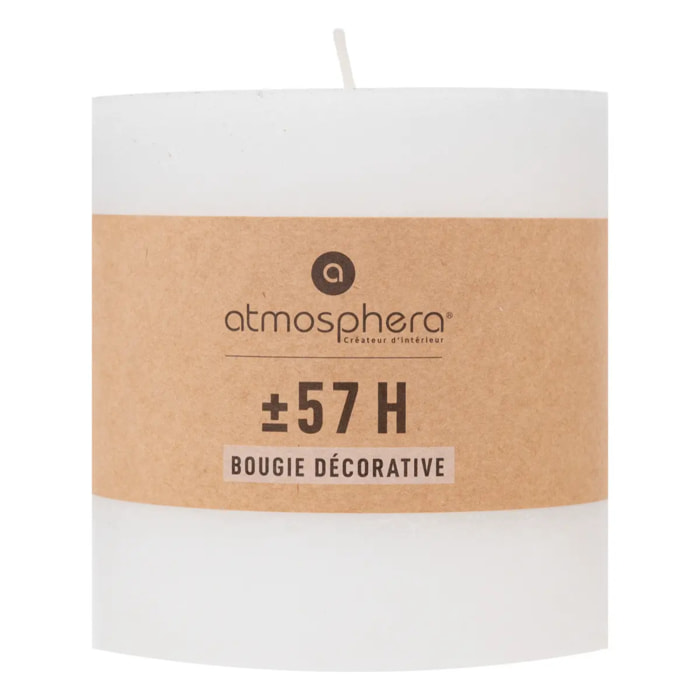 Bougie rustique "Olia" blanc 663g