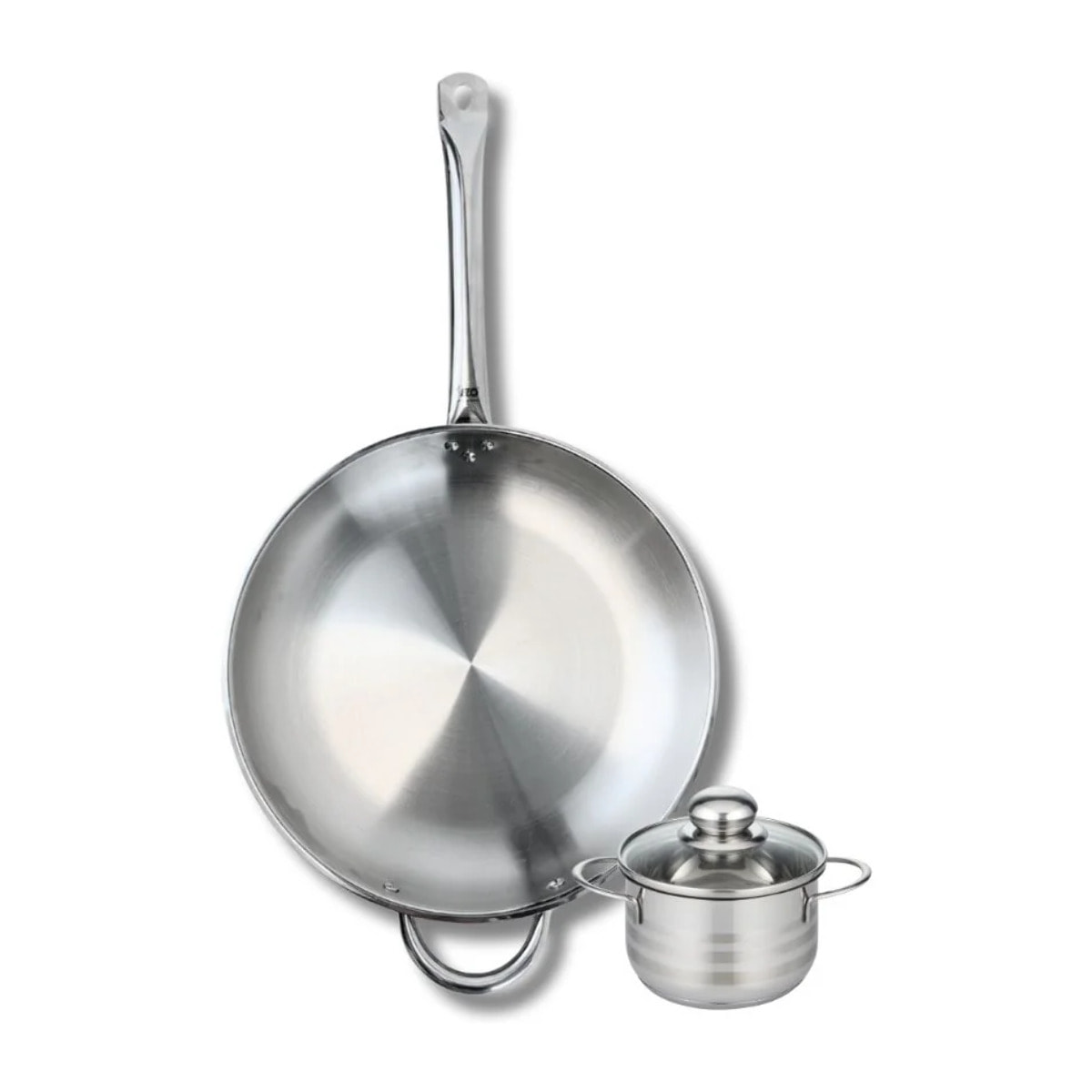 Ensemble de 1 Poêle de cuisson 32 cm et 1 faitout 12 cm Elo Profi Brillant