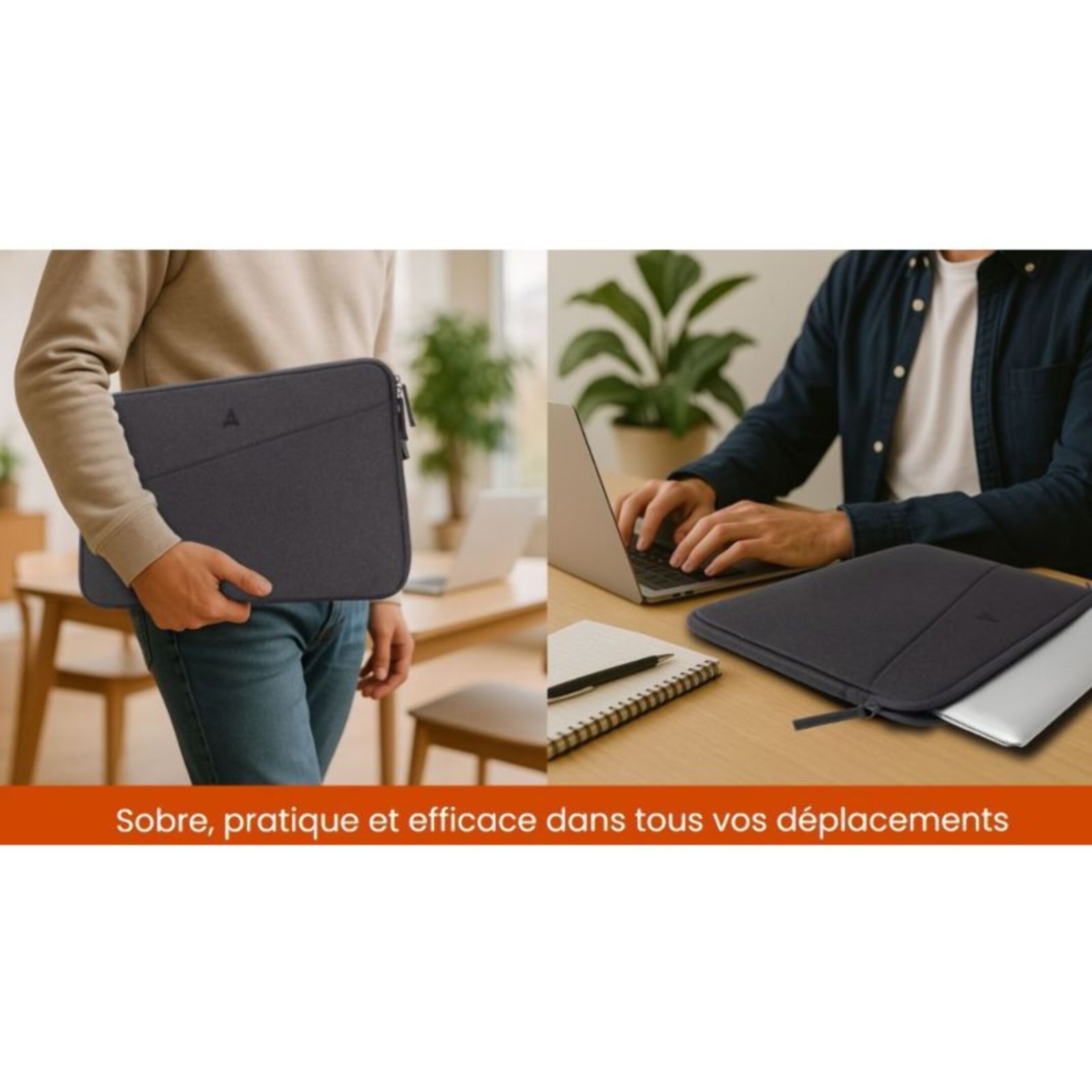 Housse ADEQWAT 13-14'' gris chiné