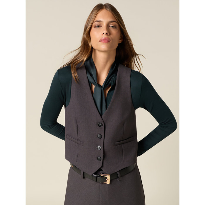 Oltre - Gilet in flanella - Grigio