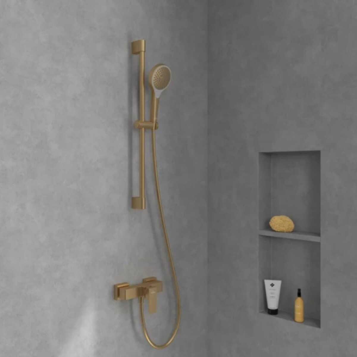 Mitigeur mécanique douche Architectura Square Or brossé