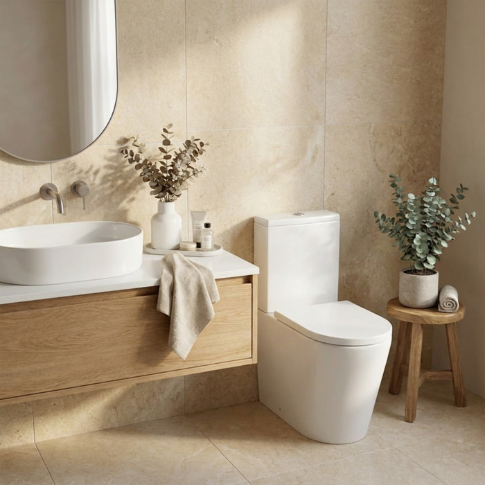 Brevis WC à poser sans bride + abattant softclose (SATBRE031RREXVPSN)