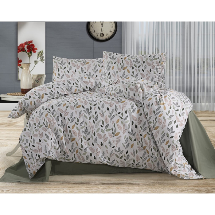 Parure housse de couette et taie(s) oreiller 100% Coton