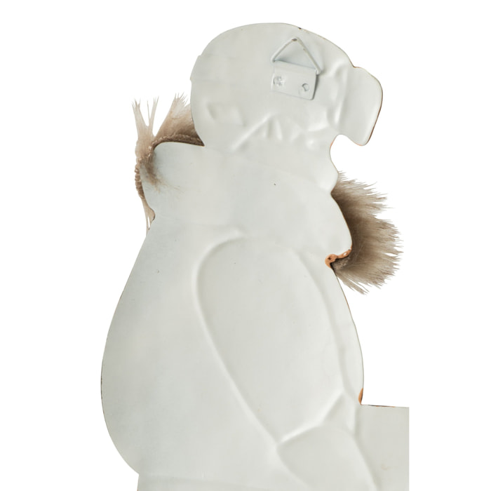 J-Line Objet Mural Skieur Métal Marron Foncé/Noir Assortiment De 2