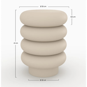 Tabouret rond en métal gris H41 cm - Félicie