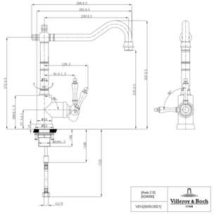 Robinet cuisine Avia 2.0 Or mat