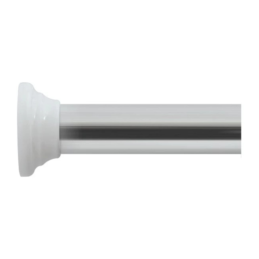 Barre tringle pour rideau de douche ou baignoire extensible sans perçage en Alu DECOR 125-220cm Finition brillante Spirella