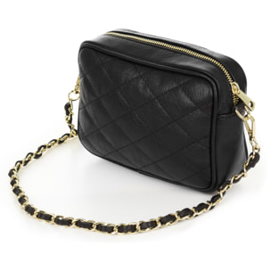 Cleopatra Bolso bandolera Mujer. Piel auténtica Sauvage Acolchado.