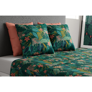 Parure De Drap 3pcs avec Drap housse Bonnet:25cm 100%coton 57fils Zania