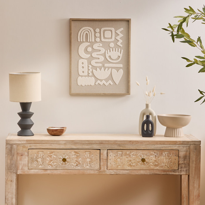 Déco murale 3D Petra beige 40x50cm