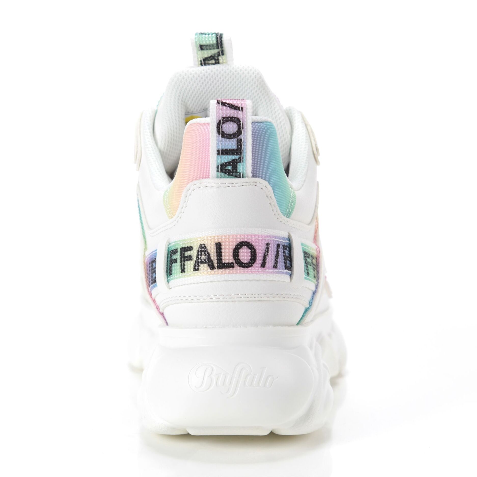 Sneakers Alte Buffalo Cld Chai Vegan Nappa White Rainbow Bianco