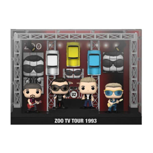 U2 Pop! Moments Dlx Vinile Figura 4-pack Zoo Tv 1993 Tour 9 Cm Funko