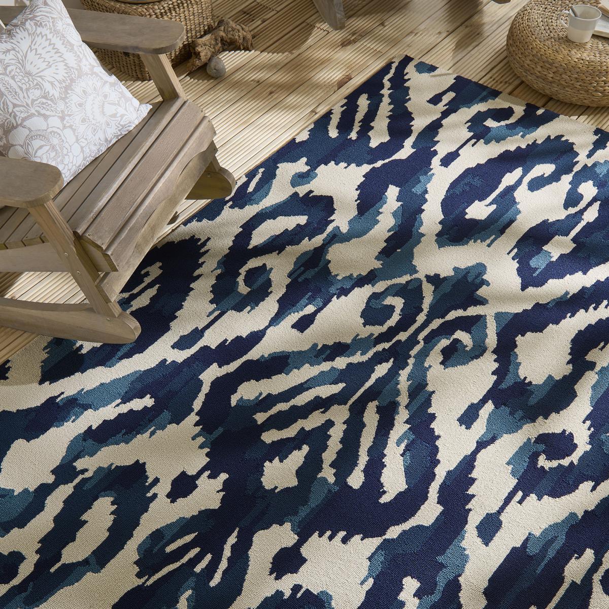 Tapis extérieur tissé kilim rectangle CHICDOUS