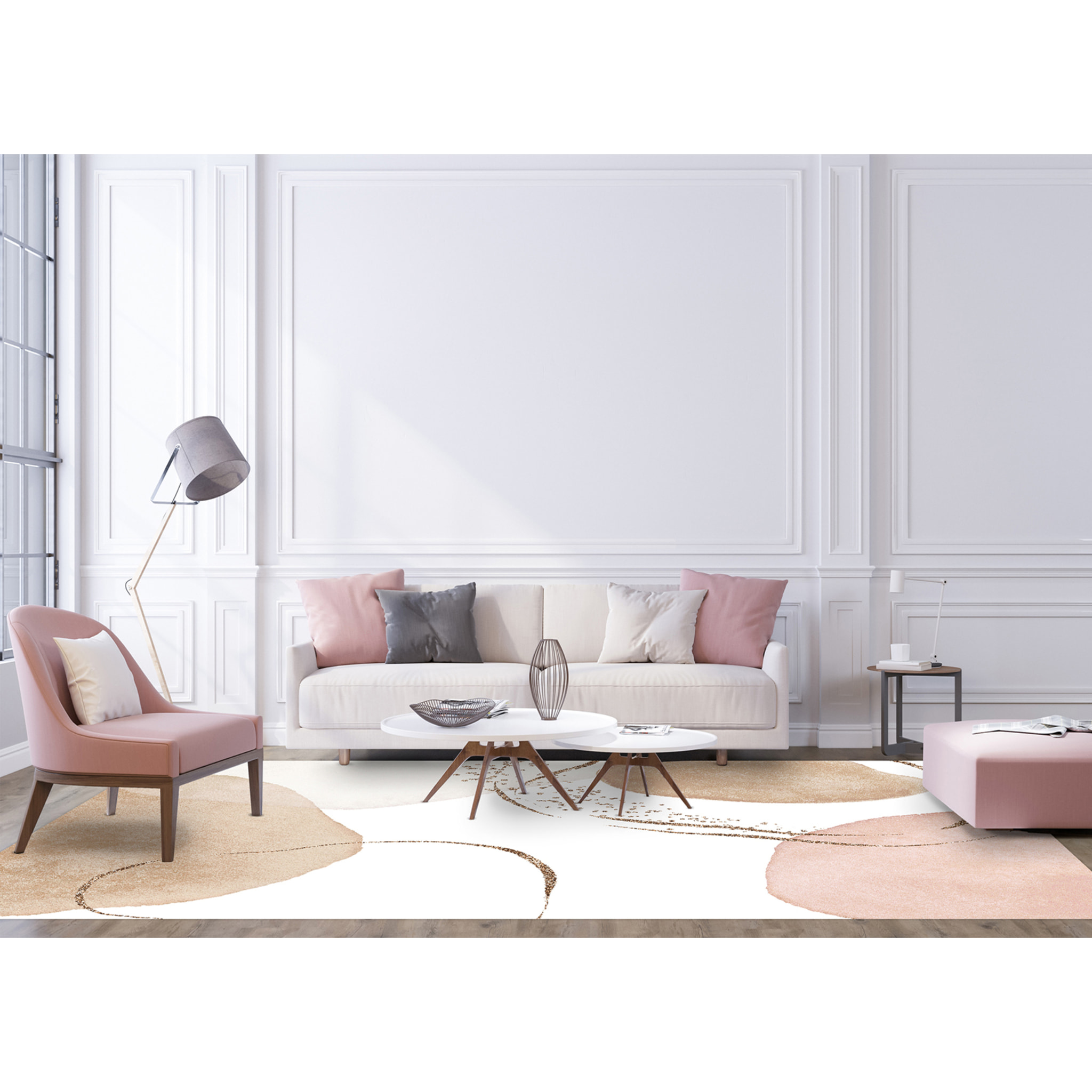 Alfombra de vinilo CERAMIKO, Ivanna, diseño moderno 200x300 cm