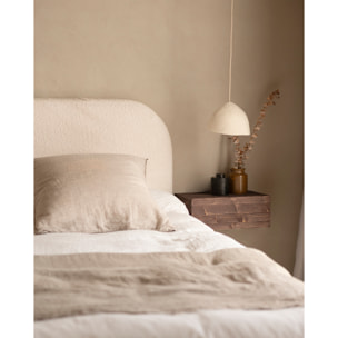 Tablette murale flottante en bois massif couleur noyer de 15x40cm Hauteur: 15 Longueur: 40 Largeur: 25.5