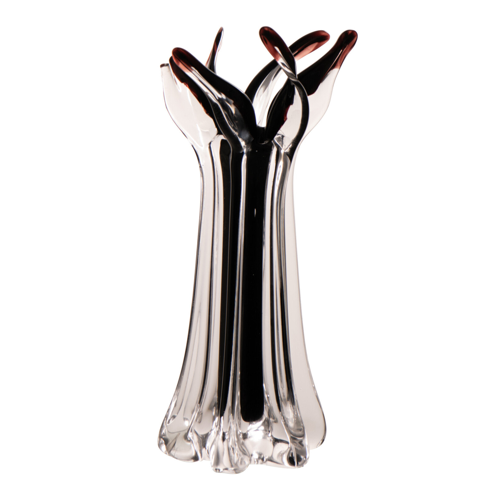 J-Line Vase Serena - verre - noir