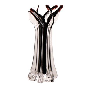J-Line Vase Serena - verre - noir
