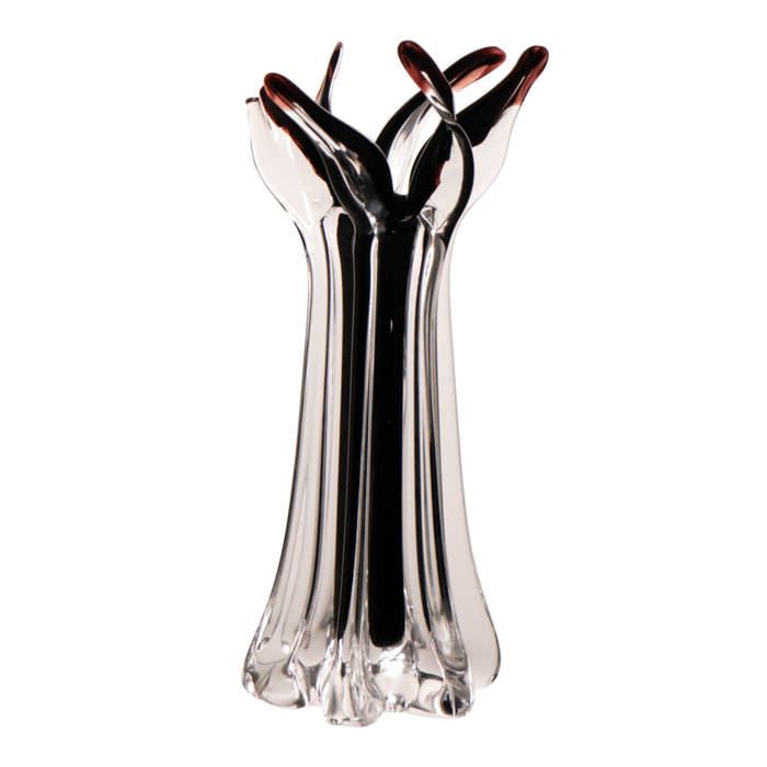 J-Line Vase Serena - verre - noir