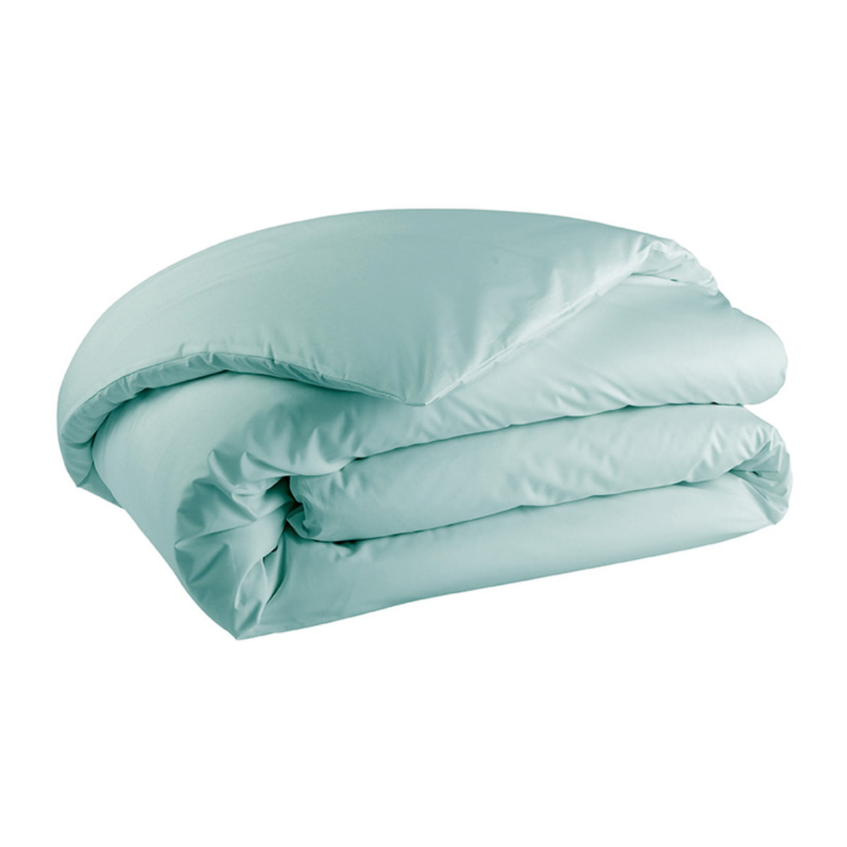 Parure de lit Housse de couette + Taie rectangle en percale de coton, PREMIÈRE, Bleu Archipel