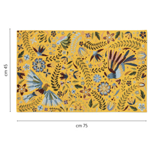 Tappeto Excelsa Mexican Flowers in poliestere e cotone 45x75 cm multicolore