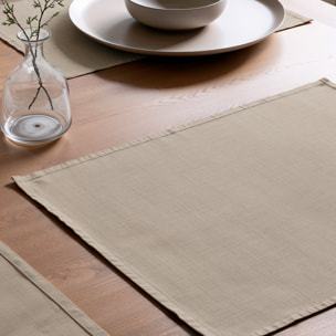 Pack de dos manteles individuales BRIA TAUPE