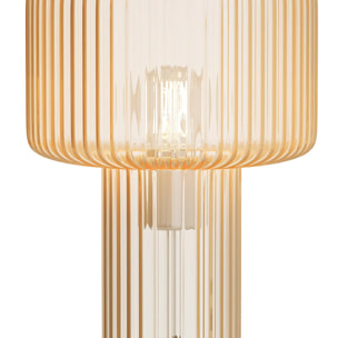 Lampe à poser en verre cannelé - Verra