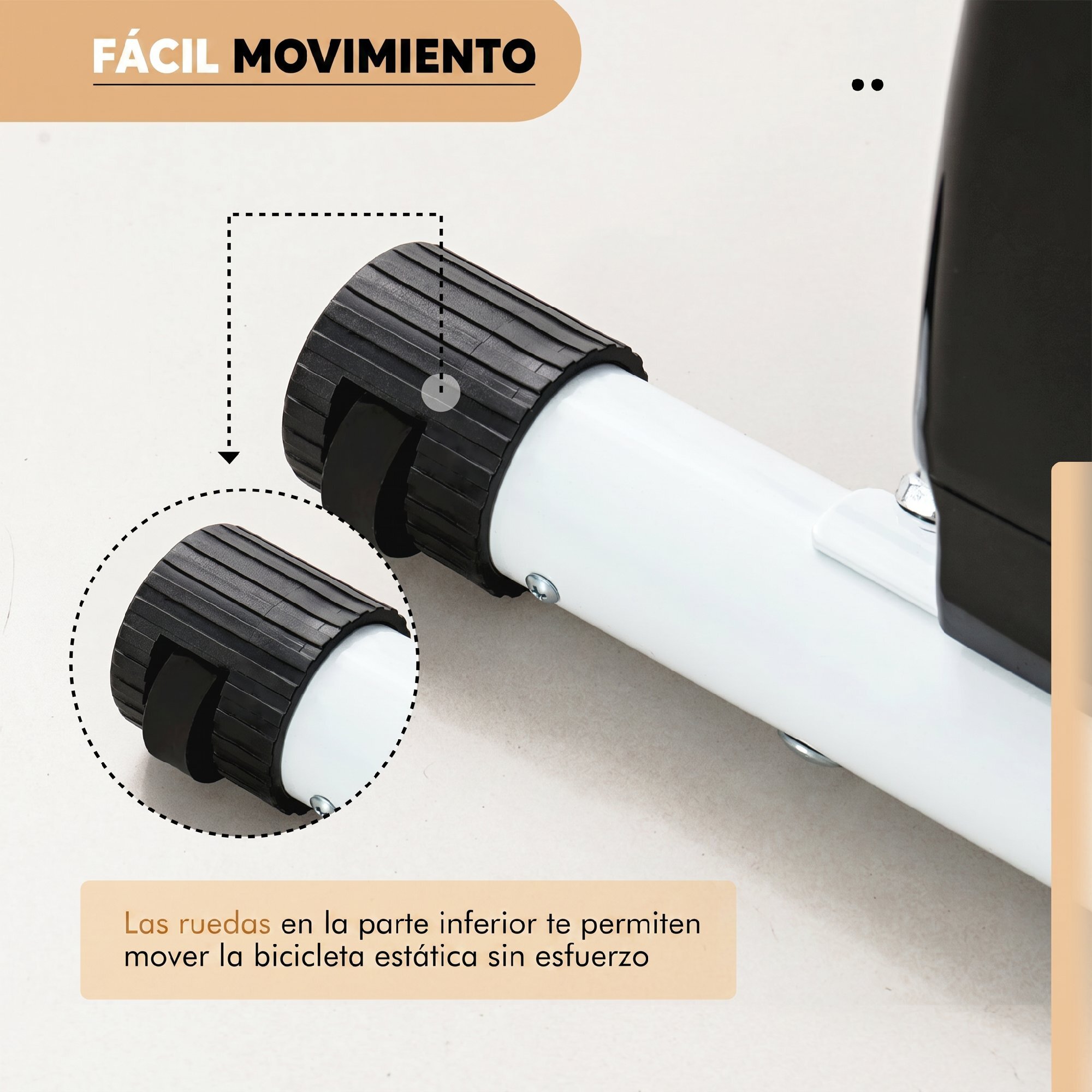 SPORTNOW Bicicleta Estática Plegable, Bicicleta Estática Casa Silenciosa con 8 Niveles Resistencia Magnética, Monitor LCD, Asiento Ajustable, Volante, Sensor Ritmo, Soporte Teléfono y Ruedas, Blanco