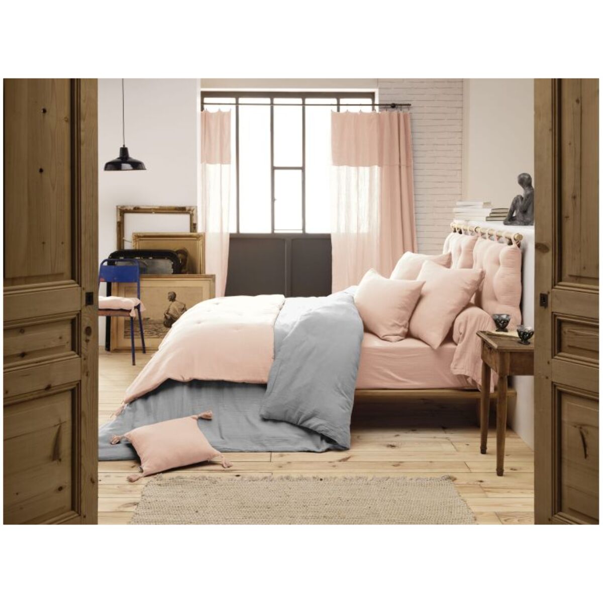 Édredon couvre-lit en gaze de coton 150x150cm - GAIA