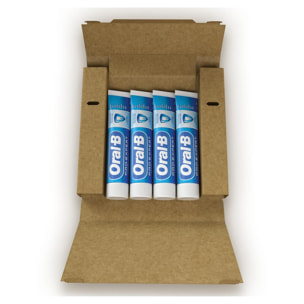 Dentifrice Oral-B Pro-Expert Protection Professionnelle, 4 X125ml, emballés dans un carton recycl