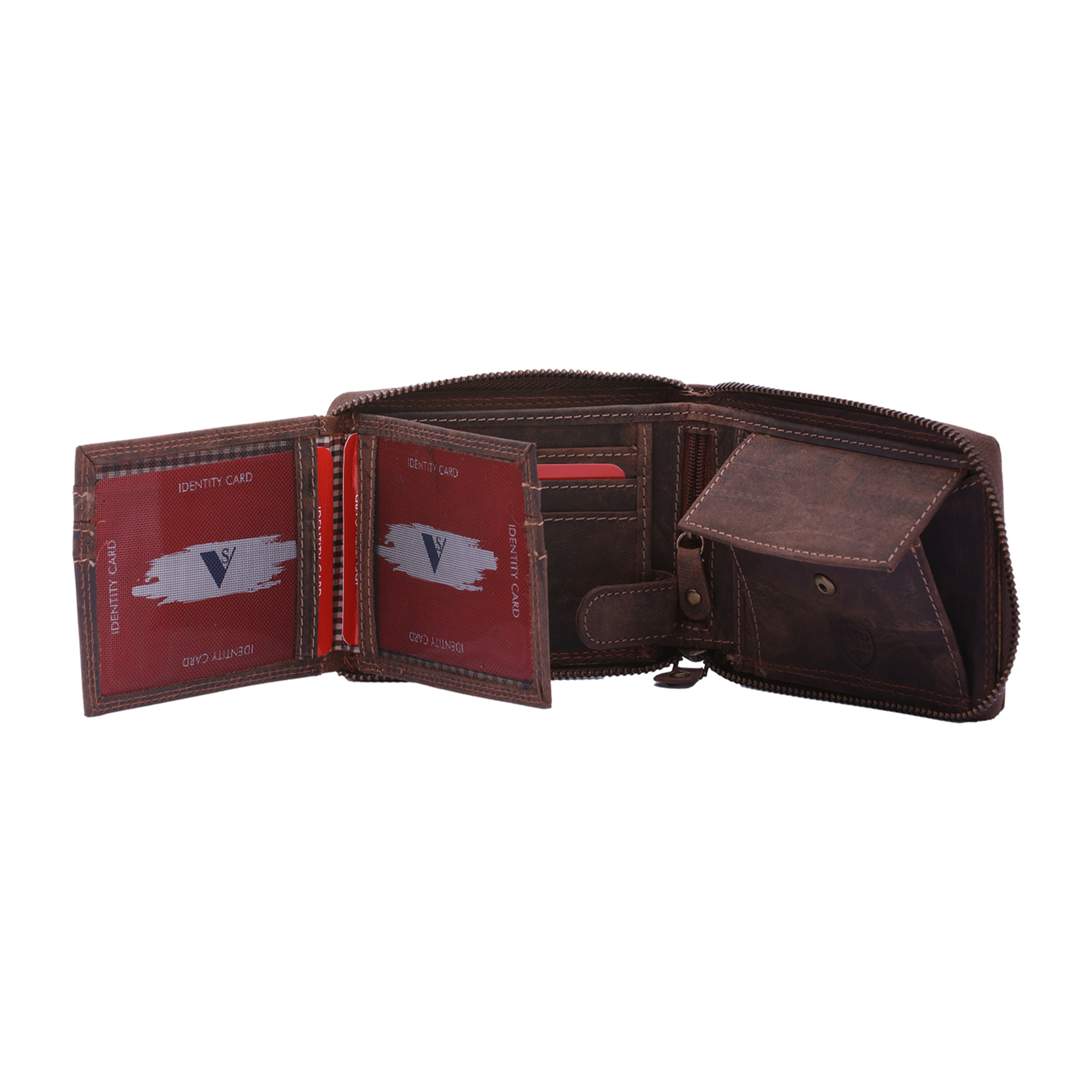 Portafoglio  da uomo In Vera pelle Made in Italy 9,5x12,5x2,5 cm