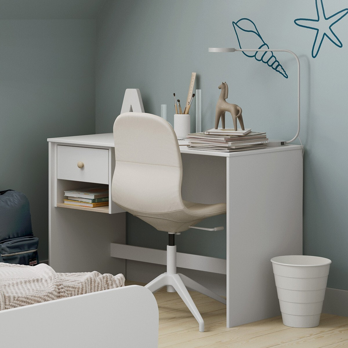 Bureau enfant 1 tiroir en bois - ELISE