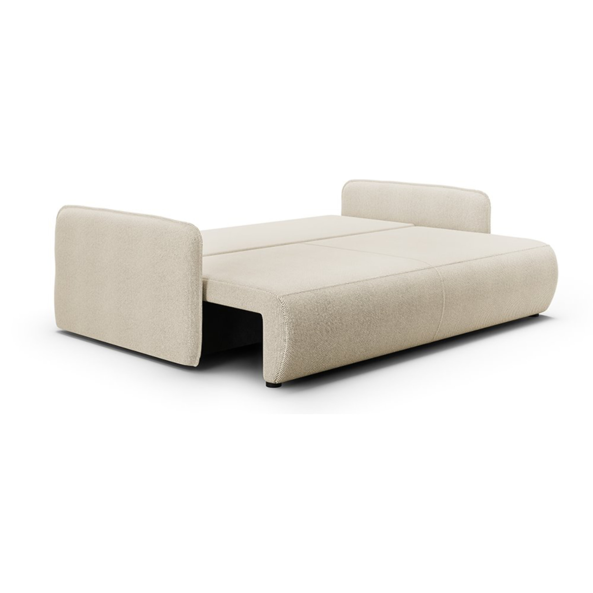 MILO - Canapé droit 3 place en tissu beige