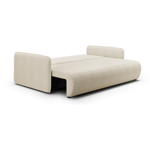 MILO - Canapé droit 3 place en tissu beige
