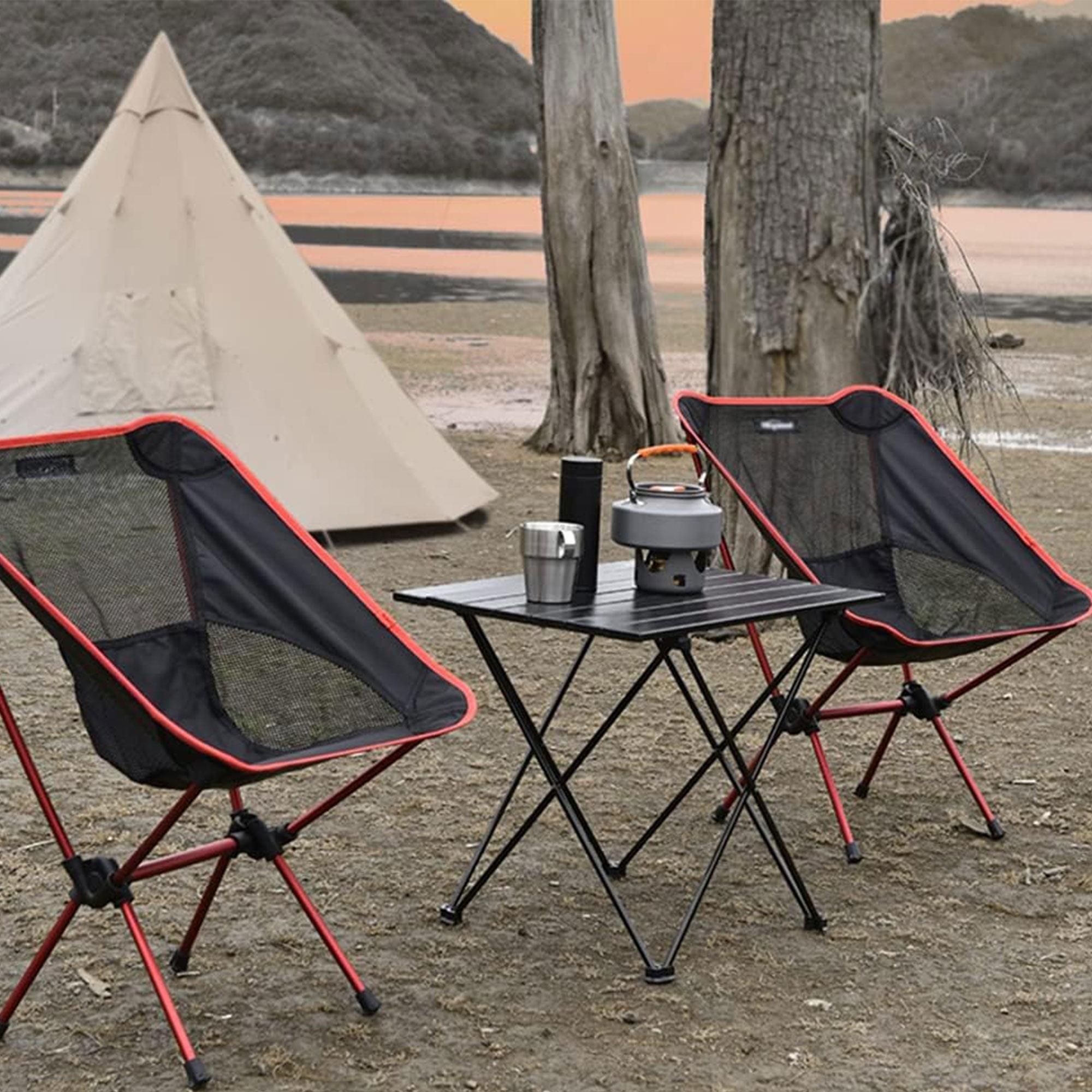 Well Home Mesa Plegable en Metal color Negro 56x40x46cm