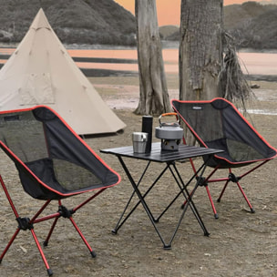 Well Home Mesa Plegable en Metal color Negro 56x40x46cm