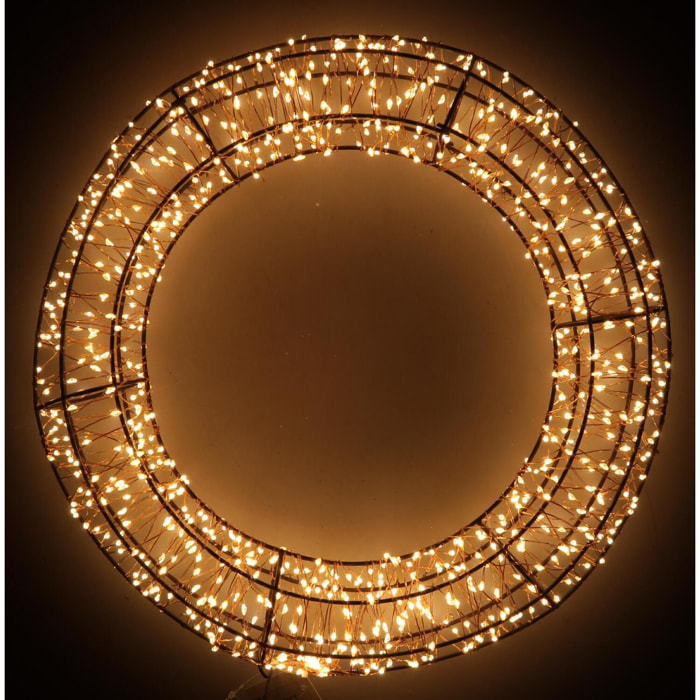 Ghirlanda in metallo con led cm ø38h6,5