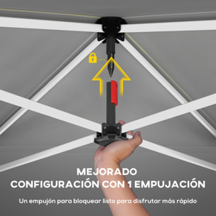 Carpa Plegable 3x3 m, Pop-up, con 4 Laterales Extraíbles, Cenador de Jardín con UPF50+, Bloqueo Central, Altura Ajustable, Bolsa de Transporte, Sacos Arena, Gazebo para Exterior, Verde