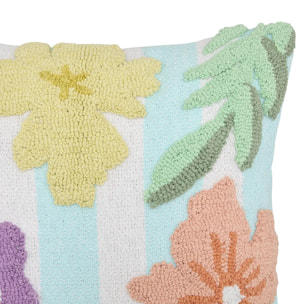 Coussin Fleurs sauvages 45x45cm vert