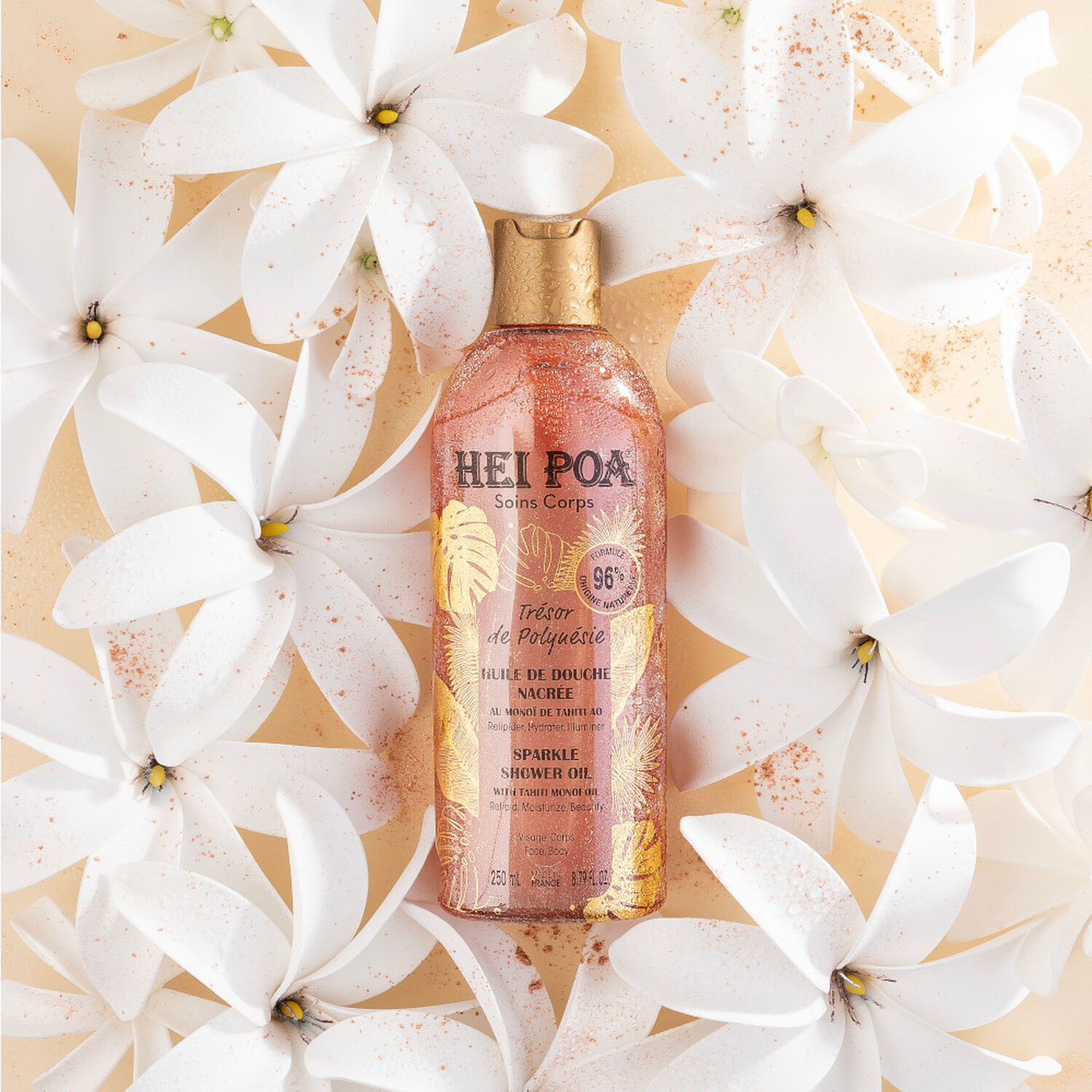 Huile de Douche Nacrée Trésor de Polynésie - Visage & Corps 250 ml