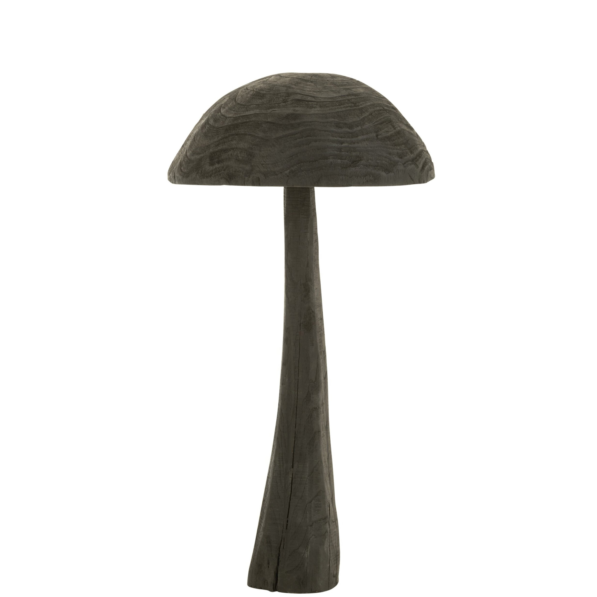 J-Line Champignon En Bois Noir Large