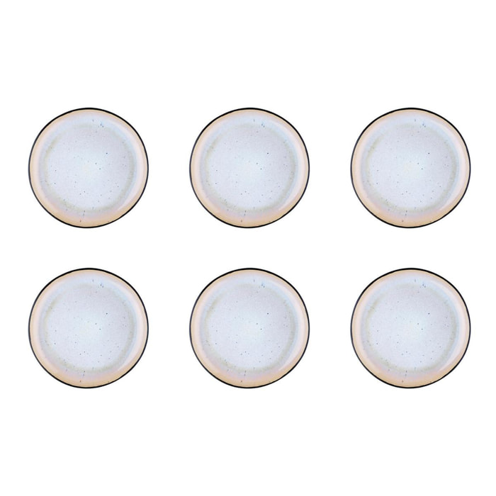 Assiette IRIS Ø21,5cm - 6 pièces - Blanc ivoire