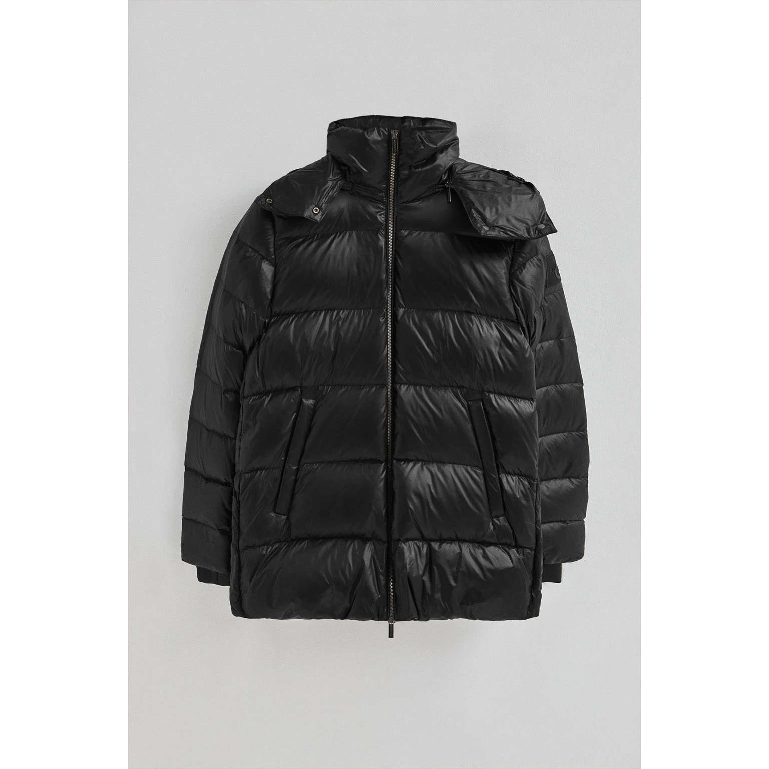 Chaqueta de plumas Ofelia negra con logo Polo Club