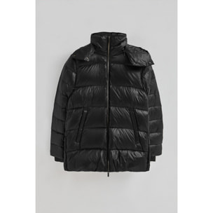 Chaqueta de plumas Ofelia negra con logo Polo Club