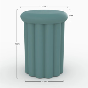 Table d'appoint ronde en métal bleu D37 cm - Aglaé